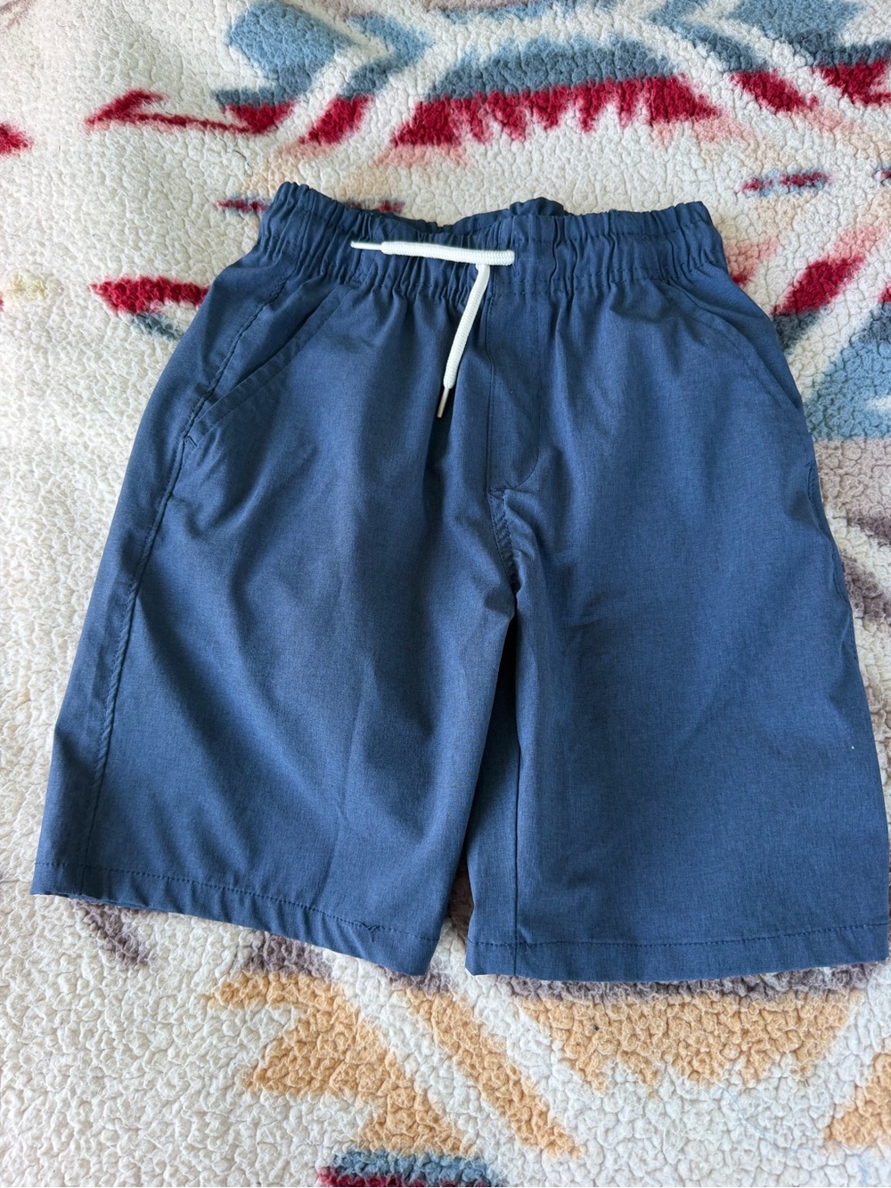 Kid's Navy Drawstring Casual Shorts